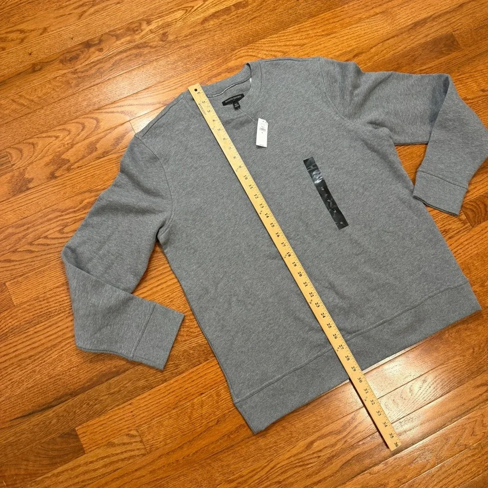 New Banana Republic Crewneck Sweatshirt Mens XL Solid Gray Long Sleeve Midweight